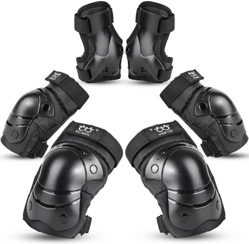 boruizhen Kids/Adult/Youth Knee and Elbow Pads with Wrist Guards 3 in 1 Protective Gear Set for Skateboarding Cycling BMX Bike Scooter Skating Riding