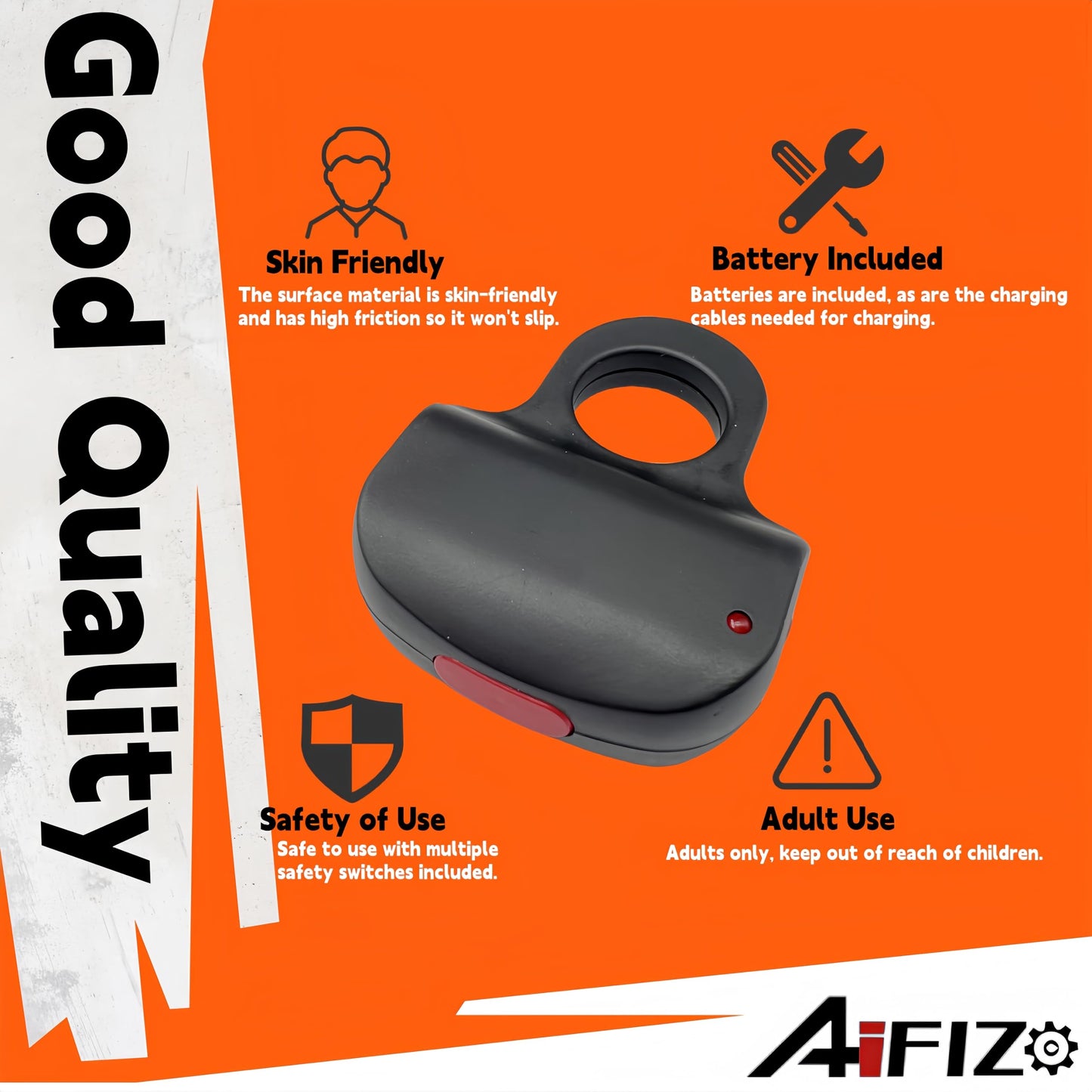 AIFIZO Stun Gun with Safety Switch Easy Cary USB Rechargeable