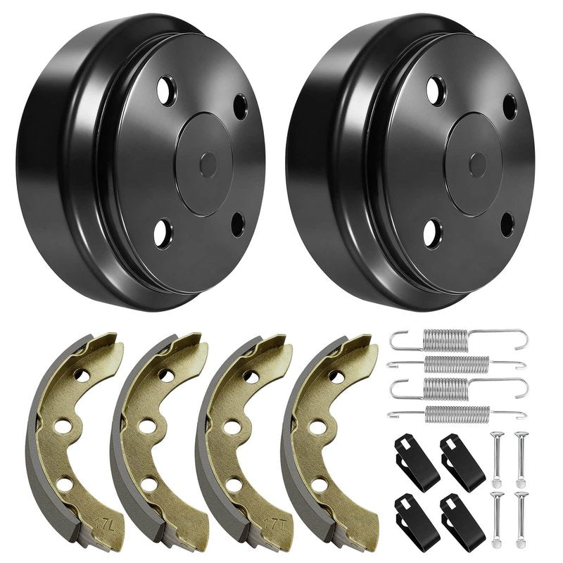 Club Car Golf Cart Brake Drums/Hub and Brake Shoes Spring Kit Fit for Club Car DS 1995-Up&Precedent 2004-Up OEM #101791101 1018232-01 101816301
