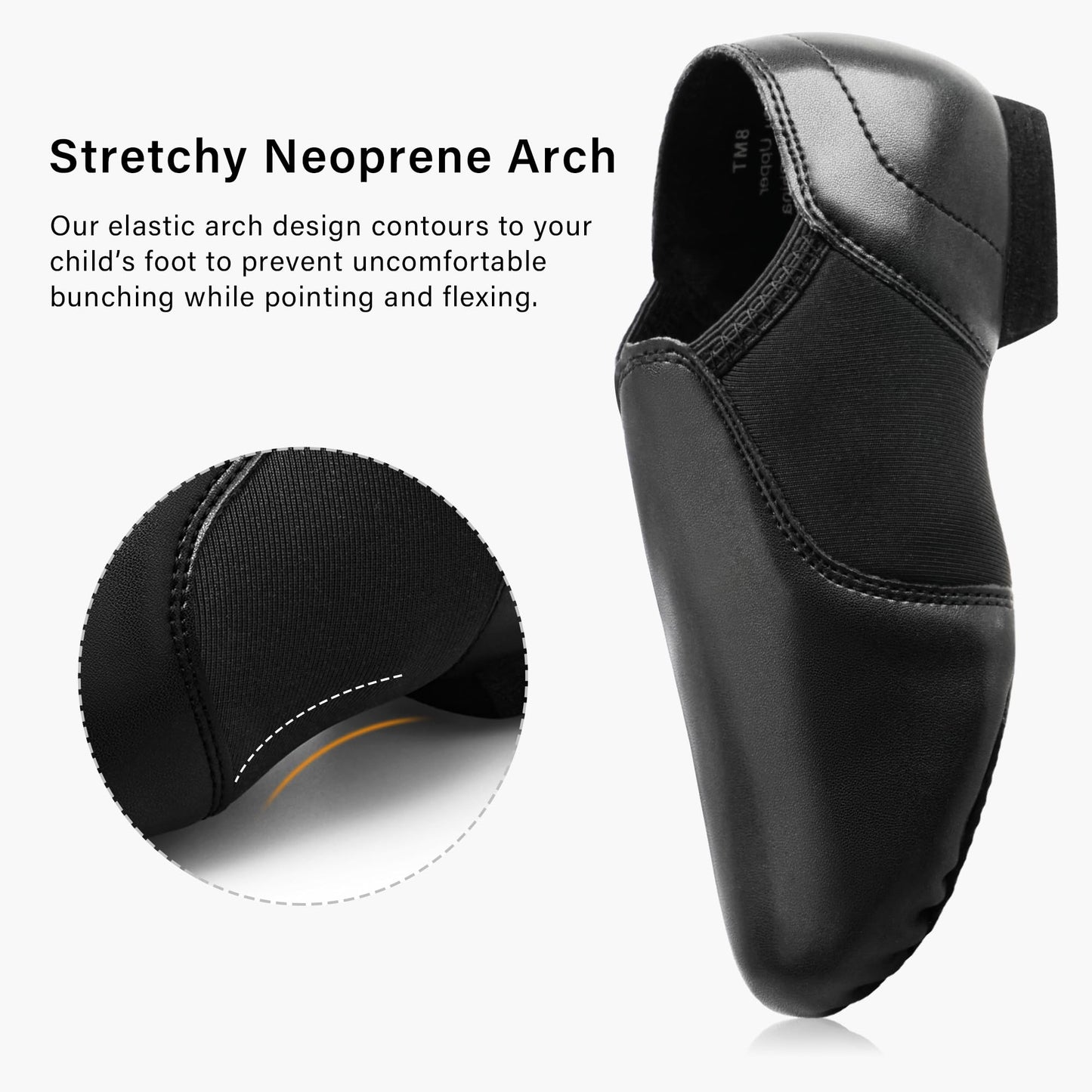 Stelle Jazz Shoes for Girls and Boys PU Leather Slip-On Jazz Dance Shoes