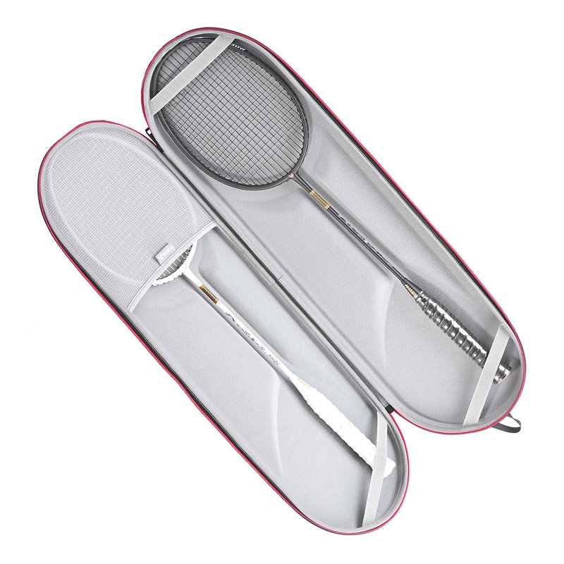 RLSOCO Portable Badminton Racket Case, Single Shoulder Racket Bag for 2 Yonex/Kawasaki/Champion/Senston Racquet and balls | Compact Design with YKK Zipper & Scratch Protection (Case Only)
