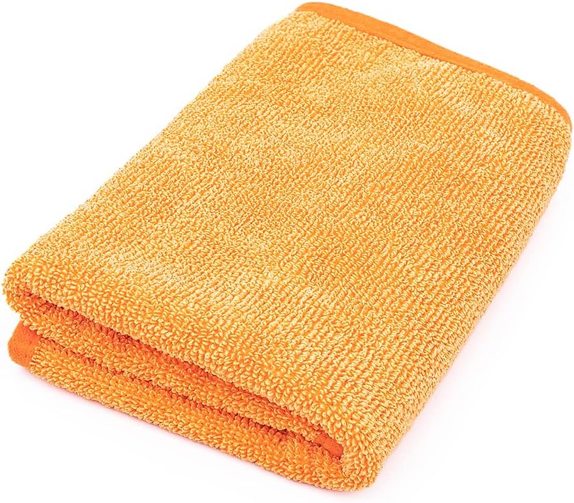 Premium FTW Microfiber Cleaning Towels - Streak-Free & Scratchless | 16" x 16", Orange, 3-Pack