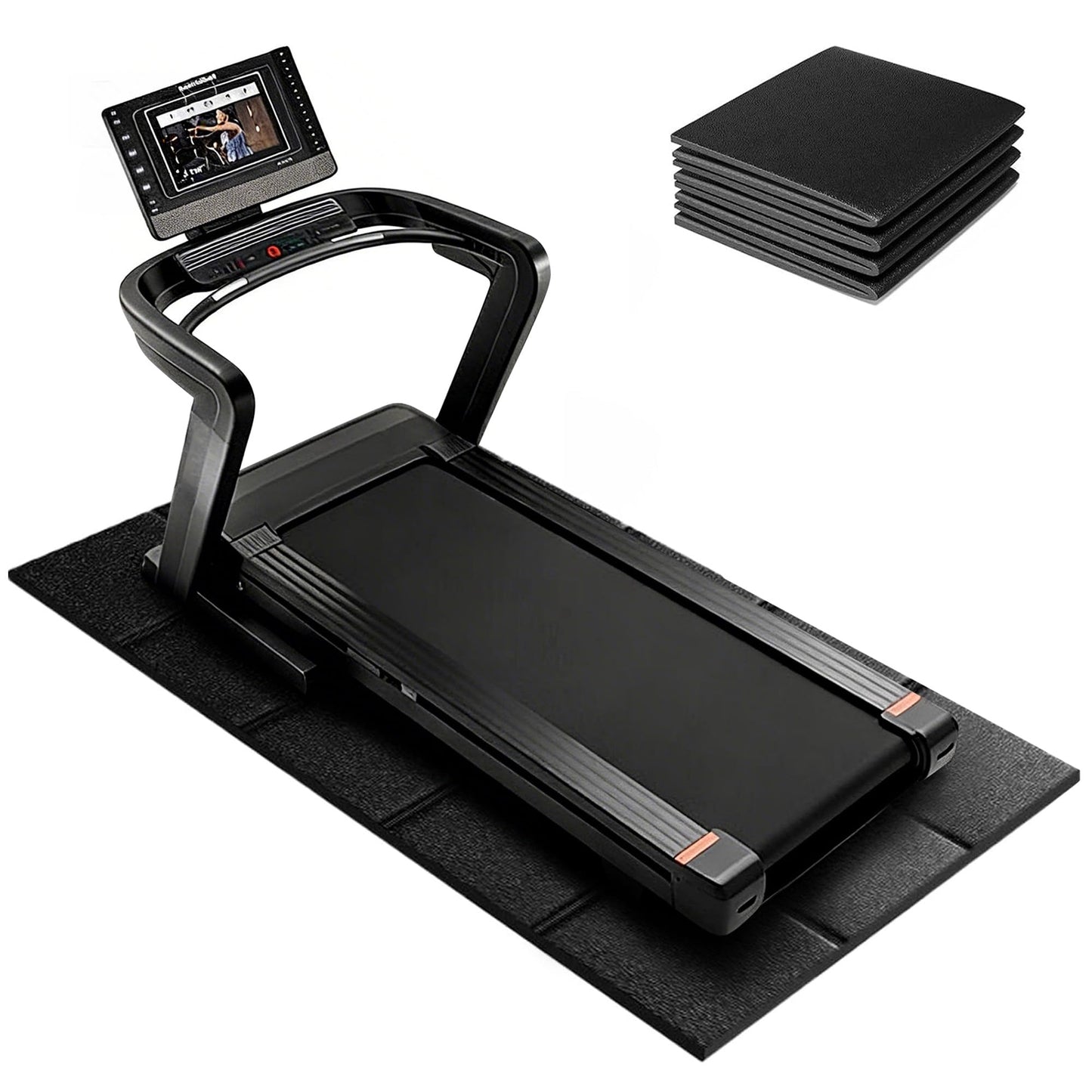 Treadmill Mat – 79" x 39", 1/4" Thick Non-Slip Walking Pad Mat for Carpet Floors & Hardwood, Shock Absorbing Exercise Mat & Under Treadmill Mat for Floor Protection in Home Gym