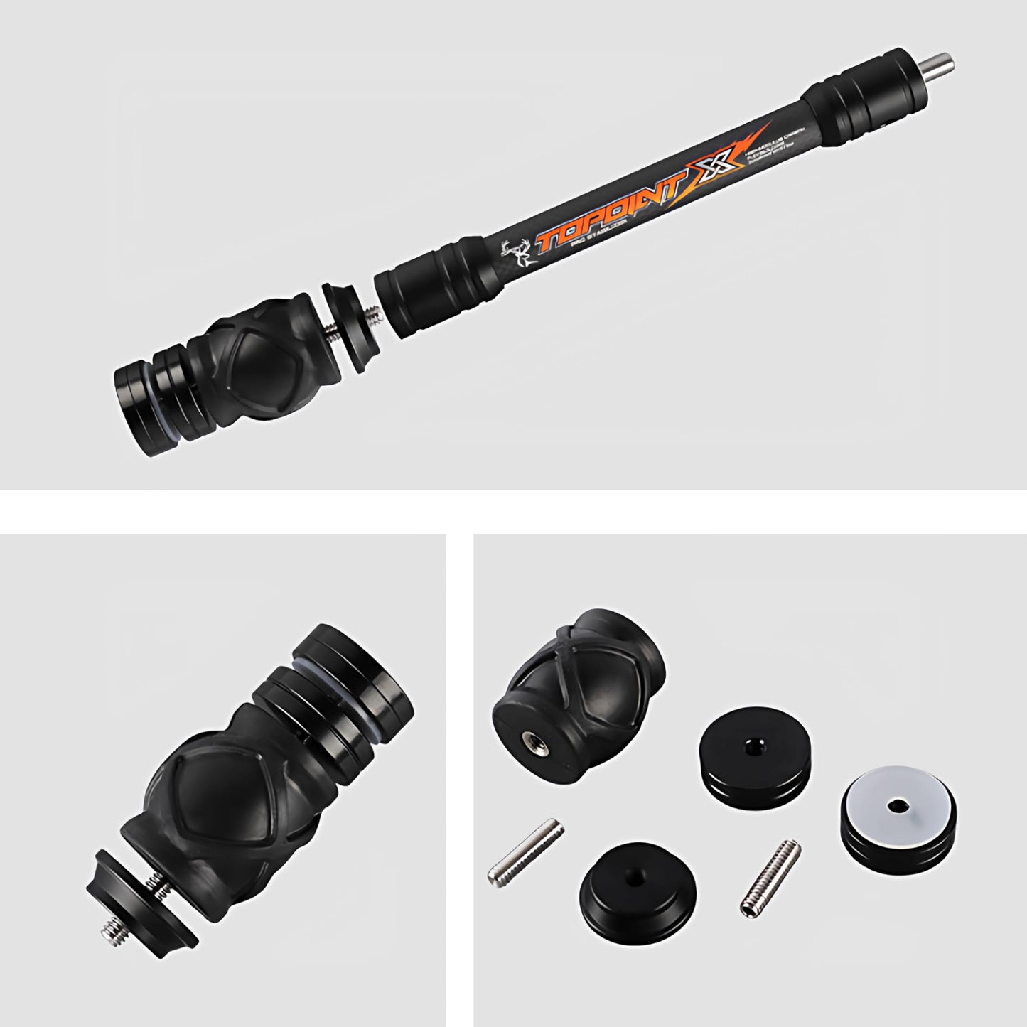 limaity Archery Bow Stabilizer for Compound Bow 8" 10" 12" 15" Rear Bow Stabilizer Mount 3K Carbon Fiber Weights Bar (10inch)