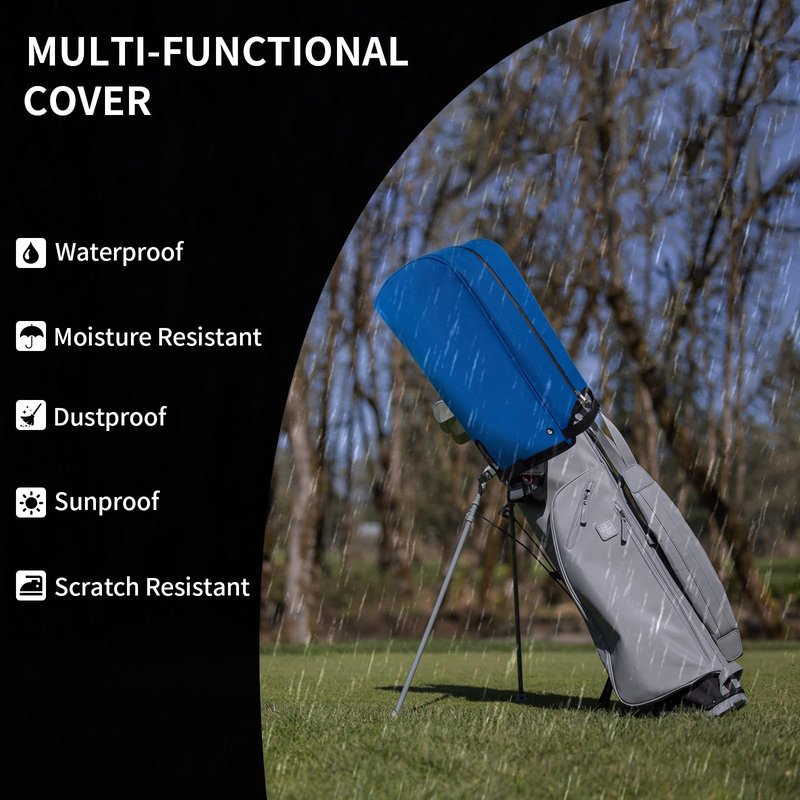 Golf Bag Cover Rain Hood Waterproof,Golf Bag Rain Cover,Rain Cover for Golf Bag fit Almost All Tour Bags Golf Bags or Carry Cart for Mens Women Golfer,Heavy Duty Club Bags Raincoat for Golfer