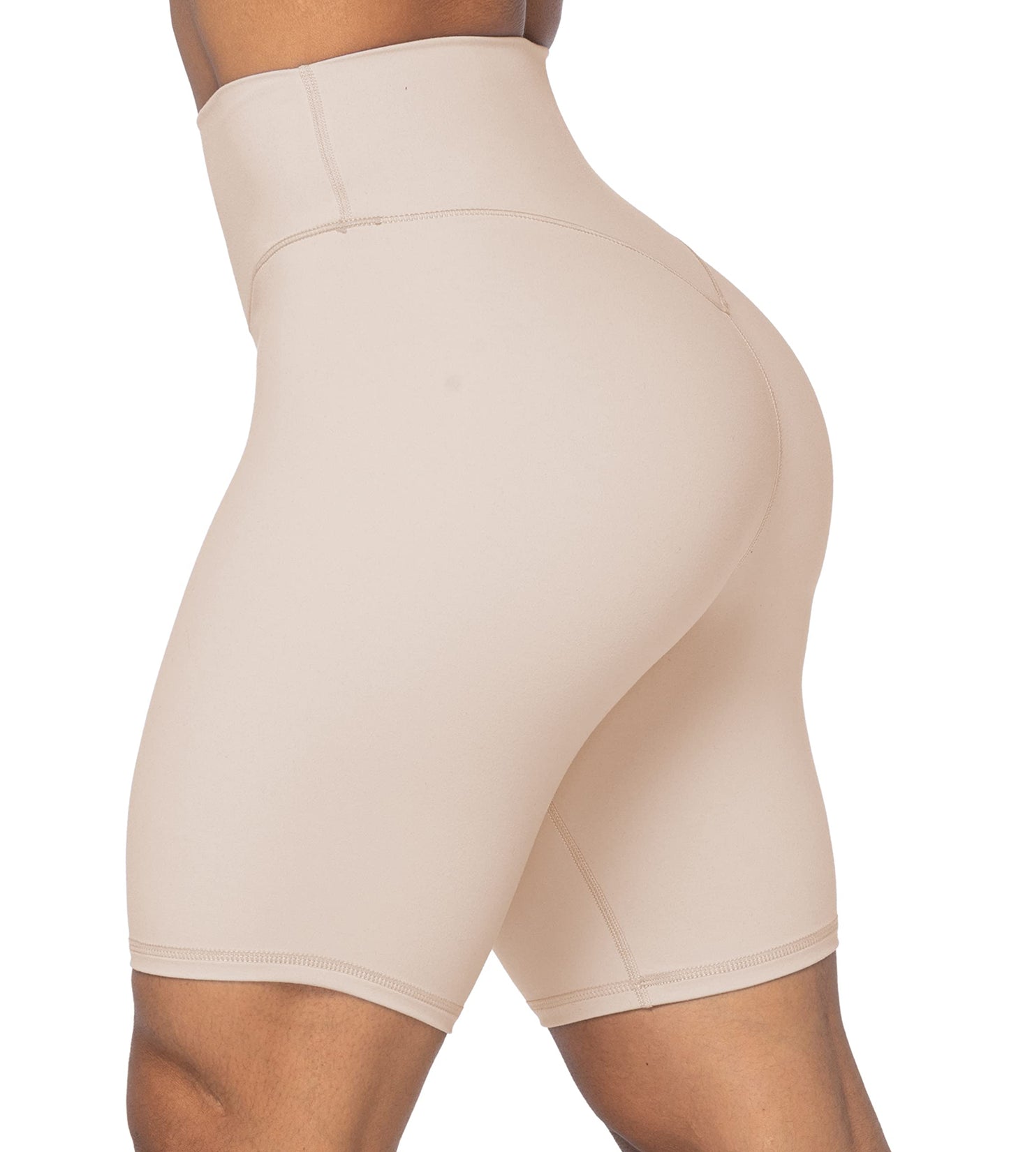 Sunzel Women's No Front Seam High Waisted Biker Shorts for Yoga Workout
