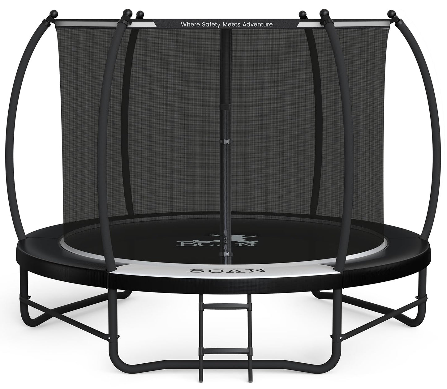 BCAN Trampoline 16FT Recreational Trampoline with Enclosure for Kids Adults, ASTM Approved, Outdoor Trampoline with Ladder for Kids bk
