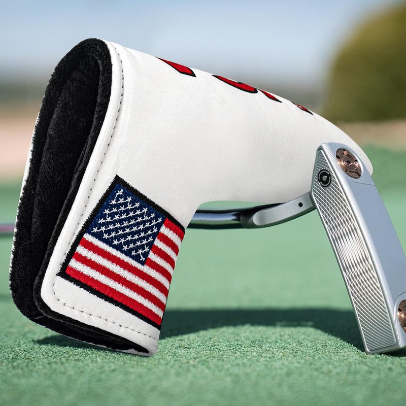 Golf Mallet Putter Cover Headcover Golf Head Covers Headcover Club Protective Equipment. (White-Style A)