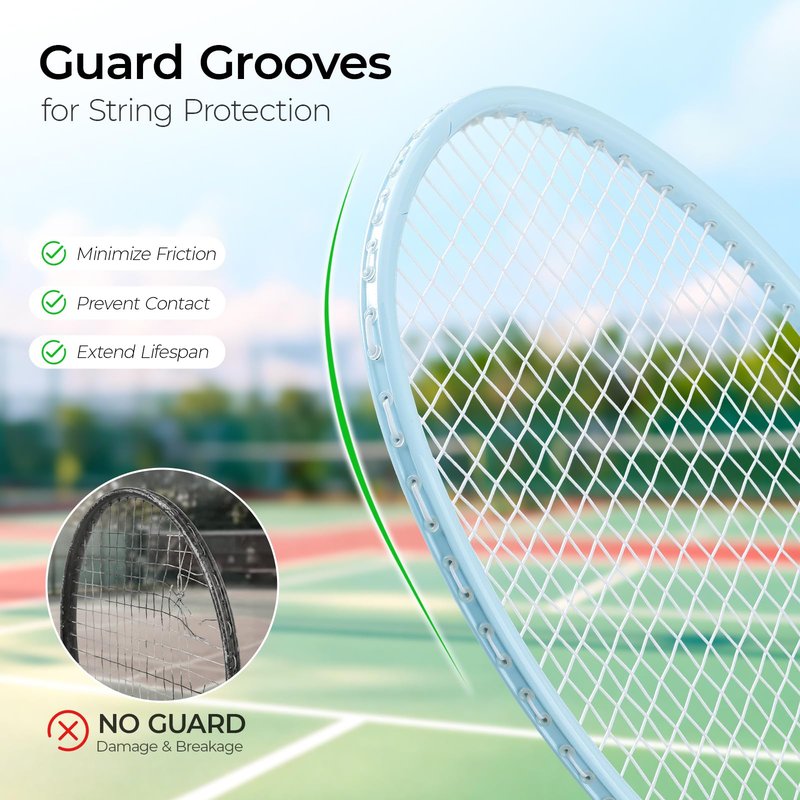 OGEENIER Badminton Rackets Set of 2, Lightweight Badminton Racquet Set for Backyards and Outdoor Games, Includes 2 Nylon Birdies, 2 Badminton Grips, 1 Carrying Bag