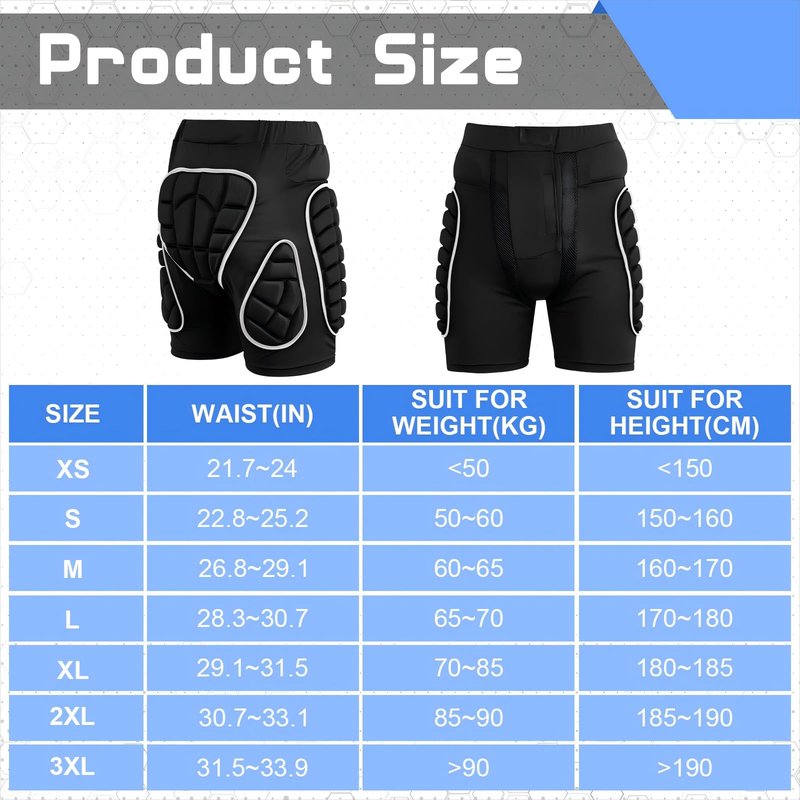 Lewtemi 3 Set Protective 3D Padded Hip EVA Short Pants Knee Pads Elbow Set Winter Protection Hip Pads Thick Non Slip Knee Sleeve Elbow Guard for Men Women Kid Ski Ice Skating(Pink,Small,Floral)