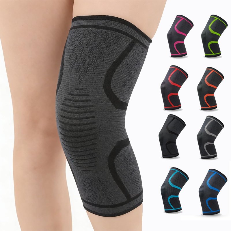 ZXCFBEA 2-Pack Compression Knee Brace for Women & Men - Knee Support Sleeve for Running, Weightlifting, Meniscus Tear, Arthritis Pain Relief, Breathable Anti-Slip Sports Knee Sleeves (Black)