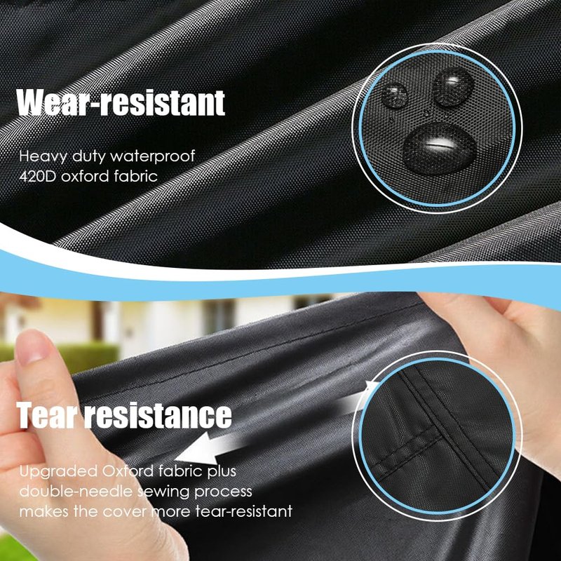 COOSOO Elliptical Cover Elliptical Exercise Machine Cover Waterproof Elliptical Trainer Protective Cover with Drawstring for Home Gym Outdoor Indoor (Black, 55x25x65)
