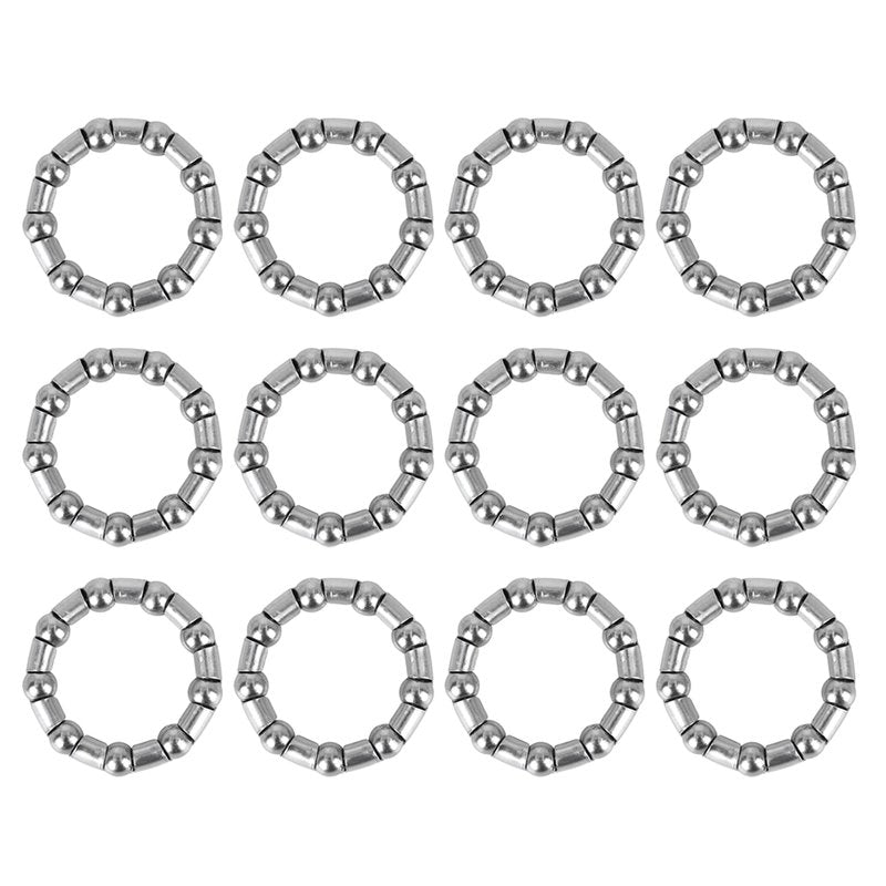 X AUTOHAUX 12pcs 44mm x 9 Ball Bearing Cages Crank Bearings Wheel Bearing Retainer for Bicycle