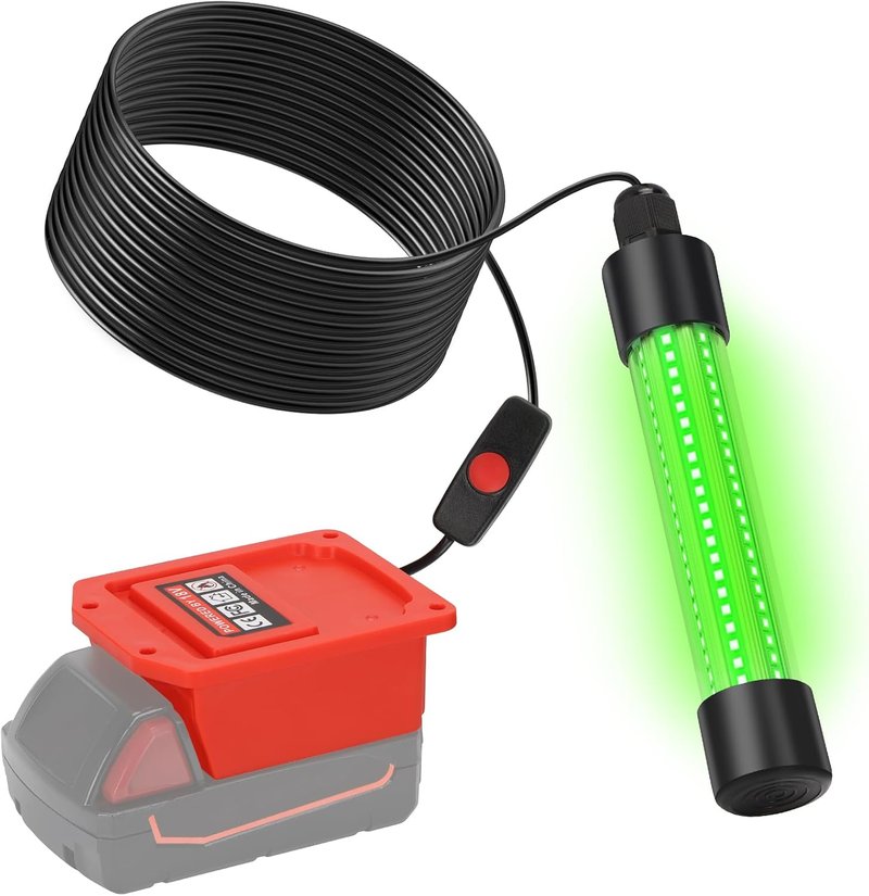 Underwater Green Fishing Light - 13W LED Submersible Light for Docks & Boats | 1300 Lumens, IP68 Rated