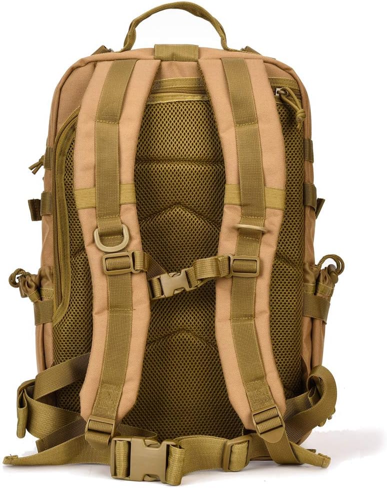 Tactical Military Backpack - Small 3-Day Assault Pack | Molle Design, Brown Color