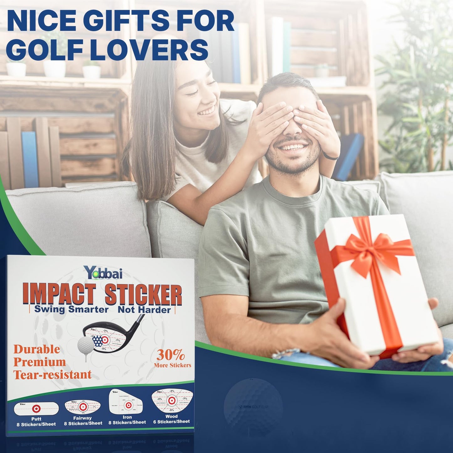 Golf Impact Tape - High-Resolution Strike Stickers for Irons, Woods, Fairway & Putter | Sweet Spot Trainer | Impact Labels for Swing Training| Non-Residue | Left & Right Hand Compatible | Up to 400Pcs