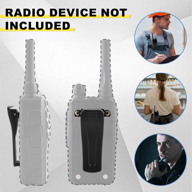 Kingdder 50 Pcs Walkie Talkies Radio Belt Clips with 100 Pcs Compatible Screws for Walkie Talkies Two Way Radio Compatible with Bf-888s Bf-666s Bf-777s Retevis H-777