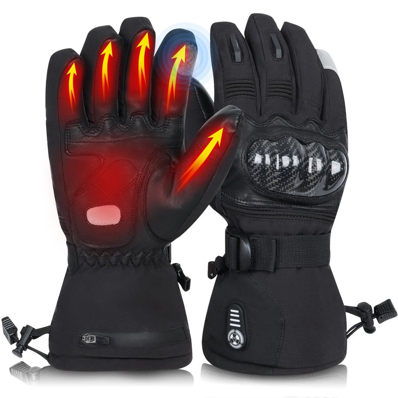 Heated Gloves for Men Women,7.4V Electric Rechargeable Heating Ski Gloves with Touchscreen,Warming Glove for Winter Outdoor Work Skiing Motorcycle Hunting Cycling Hand Warmers