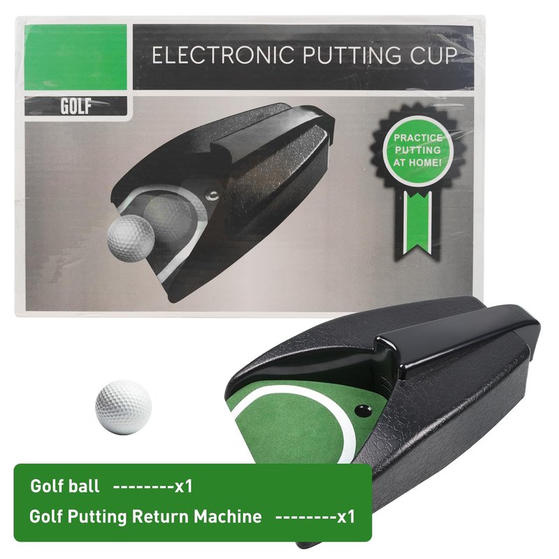 QPPKII Golf Ball Return Putting Unit, Automatic Return Machine, Indoor Golf Putting Hole, Battery-Powered Practicing, Suitable for Practicing at Home, Office, Yard, Party