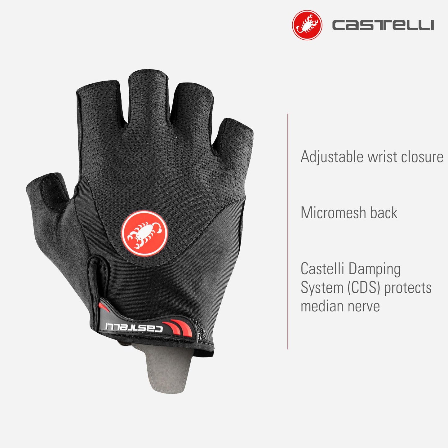 Castelli Men's Arenberg Gel 2 Glove for Road and Gravel Biking l Cycling - Black - X-Large