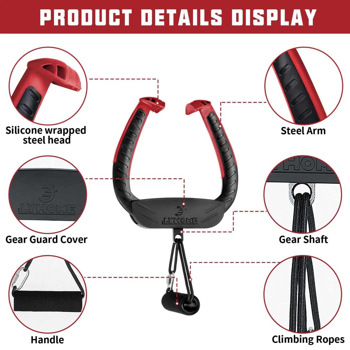 Portable Pull Up Bar for Doorway,P10-First-Generation No Screws Chin Up for Home and Travel Exercise,Red