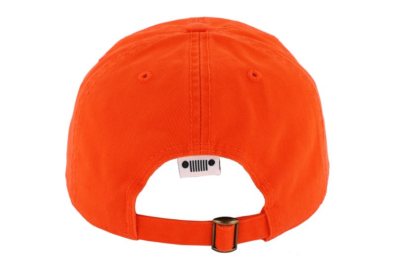 Jeep Gear Logo Heavy Twill Hat - Available in 5 Colors Licensed Authentic (Orange)