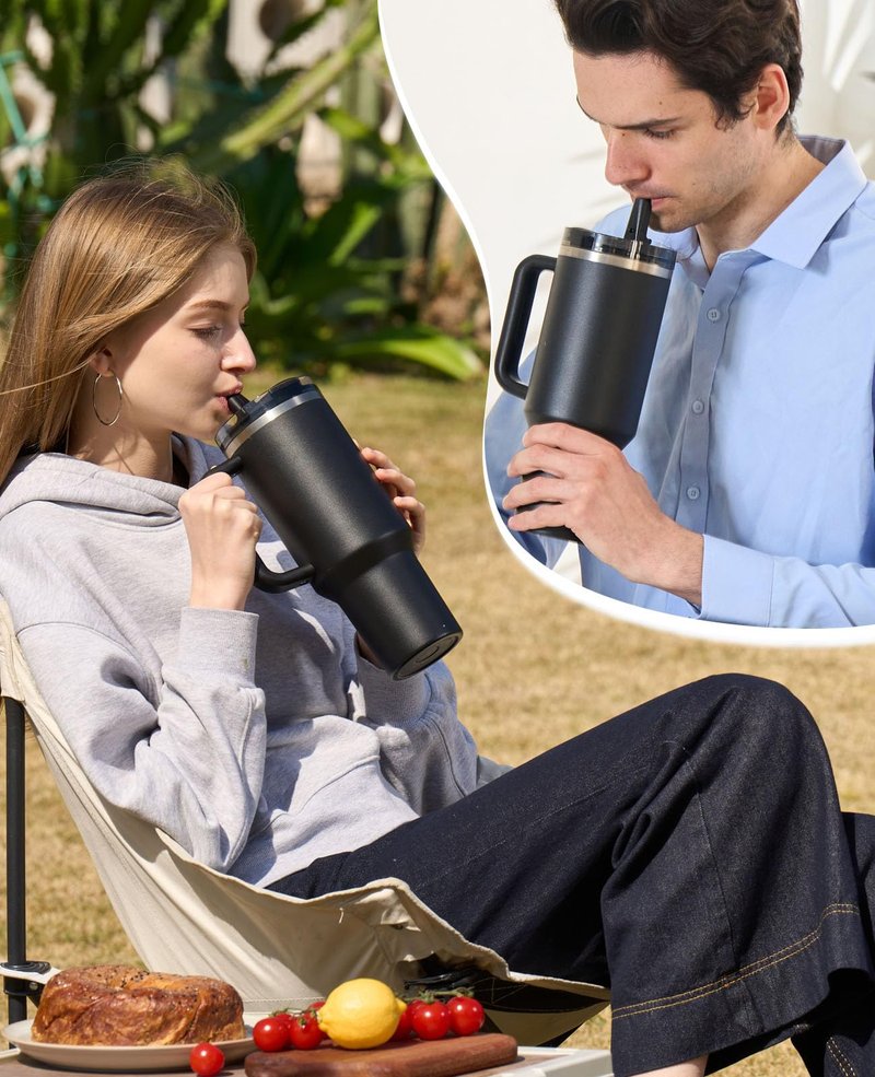 40 oz Lid Replacement for Stanley, 2 Pack Tumbler Detachable Leak Proof Flip Straw Lid Compatible with Stanley 40oz Quencher Flip Straw Tumbler, BPA-Free No Spill