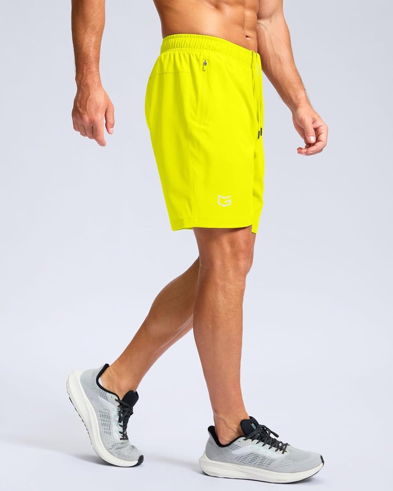 Men's Athletic Running Shorts - Quick Dry Workout Shorts with Zipper Pockets | 7"/5"/9" Sizes for Gym & Hiking