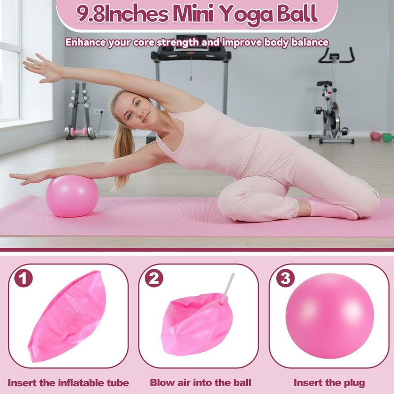 21 Pcs Pilates Ring Set for Women, Comprehensive At Home Pilates Kit with 12" Magic Circle, Pilates Ball, 5 Resistance Bands & Grip Socks, Full Body Sculpting Pilates Equipment for Home Workouts