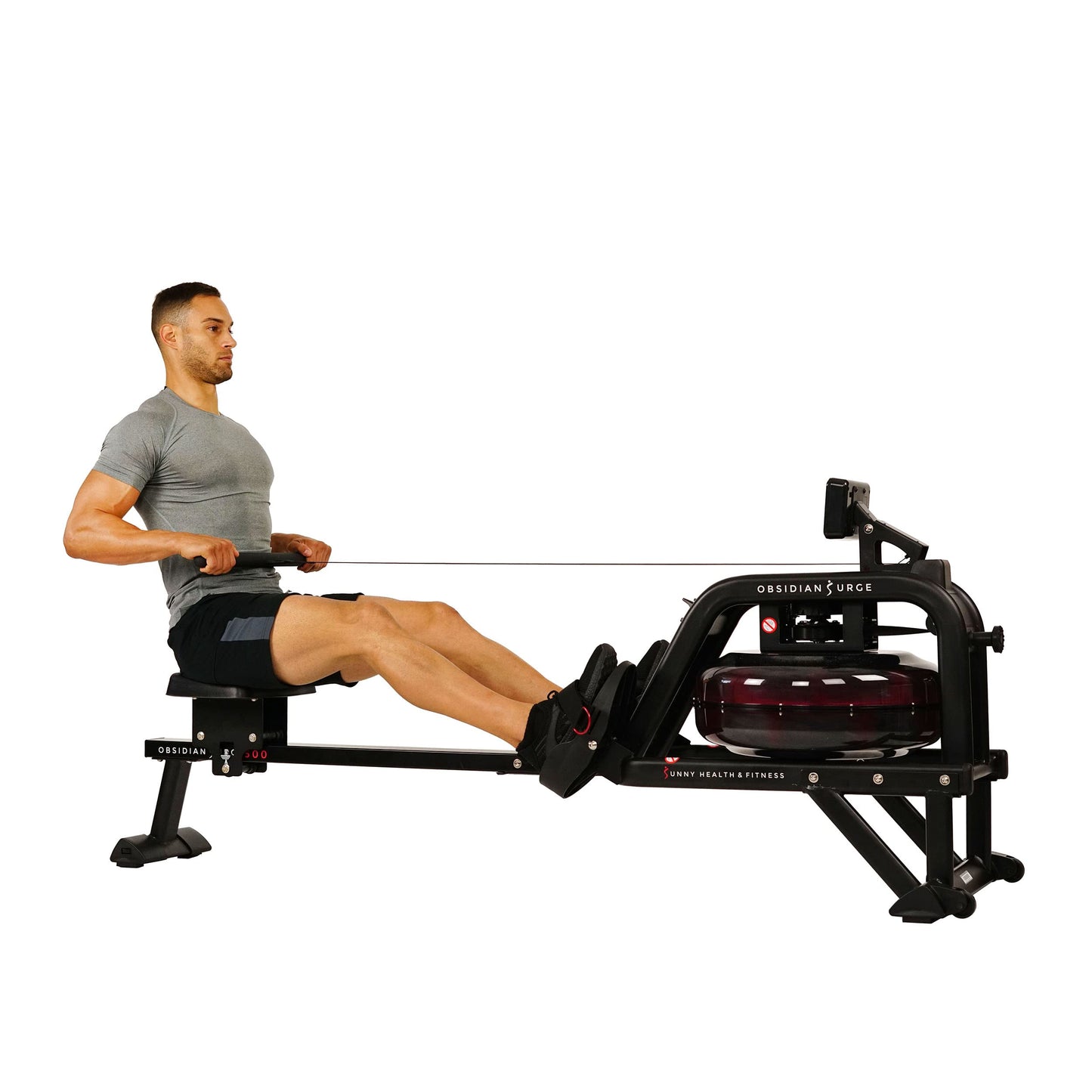 Sunny Health & Fitness Water Rowing Machine - SF-RW5713, Black