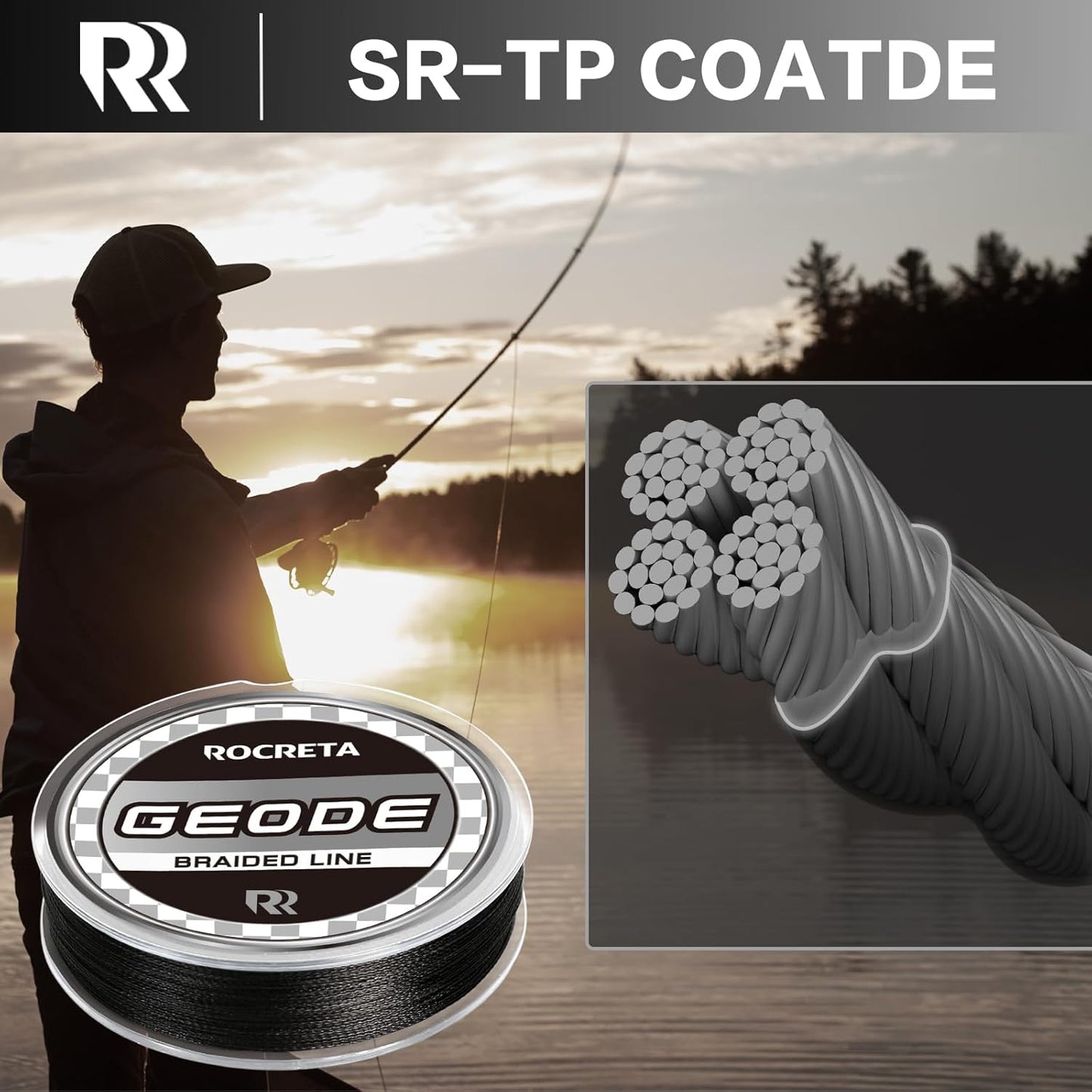 Geode Braided Fishing Line - Super Strong Power Braid for Saltwater & Freshwater | 8-50lb, 150yds-1000yds