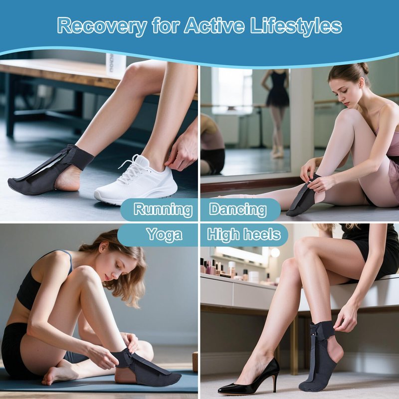 YPLUW Plantar Fasciitis Night Splint for Women & Men - Soft & Comfortable Sleep (Medium)