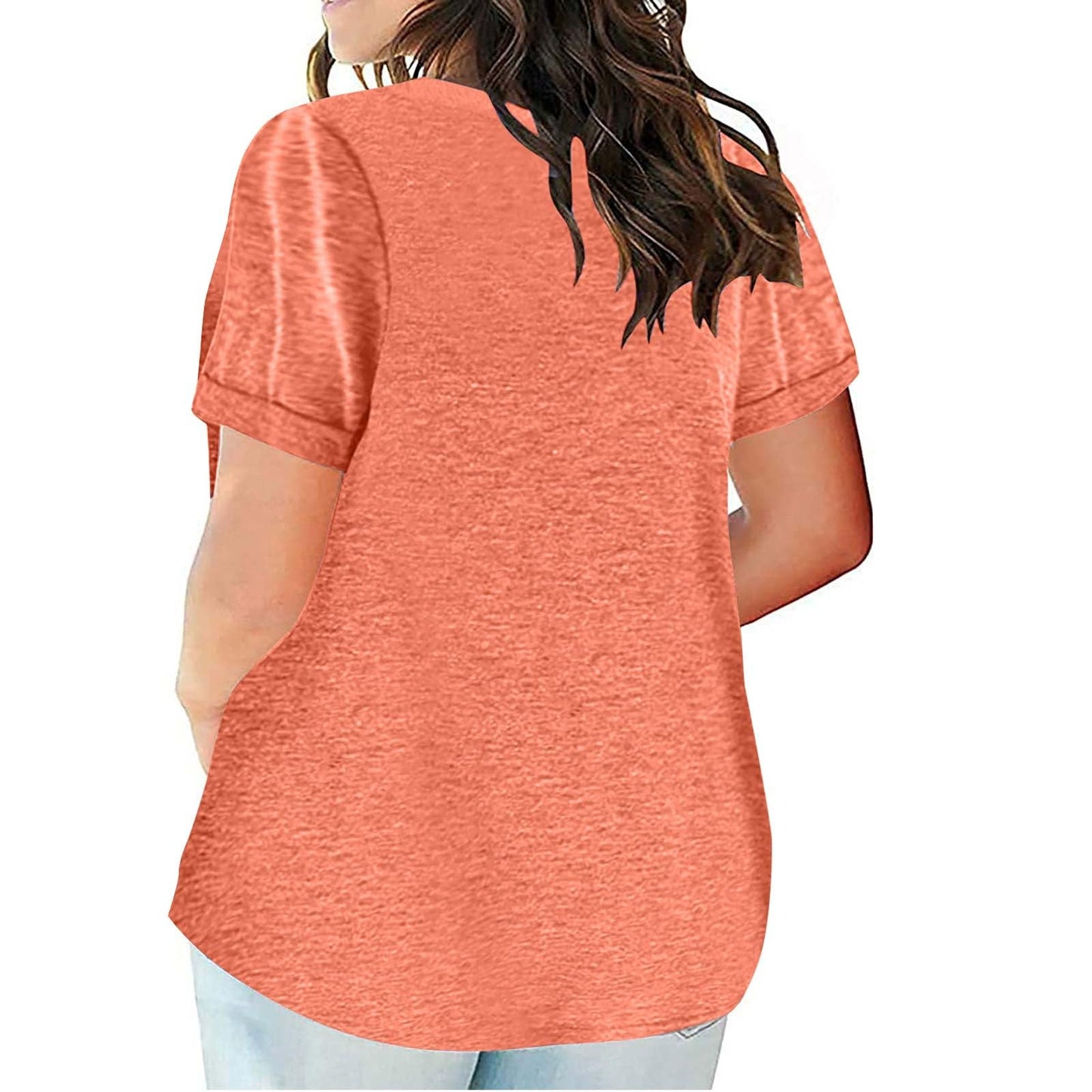 Deal of The Prime of Day Today Plus Size Tops for Women Summer Short Sleeve T Shirts Sexy V Neck Comfy T-Shirts Tunic Casual Loose Soft Tee Shirt