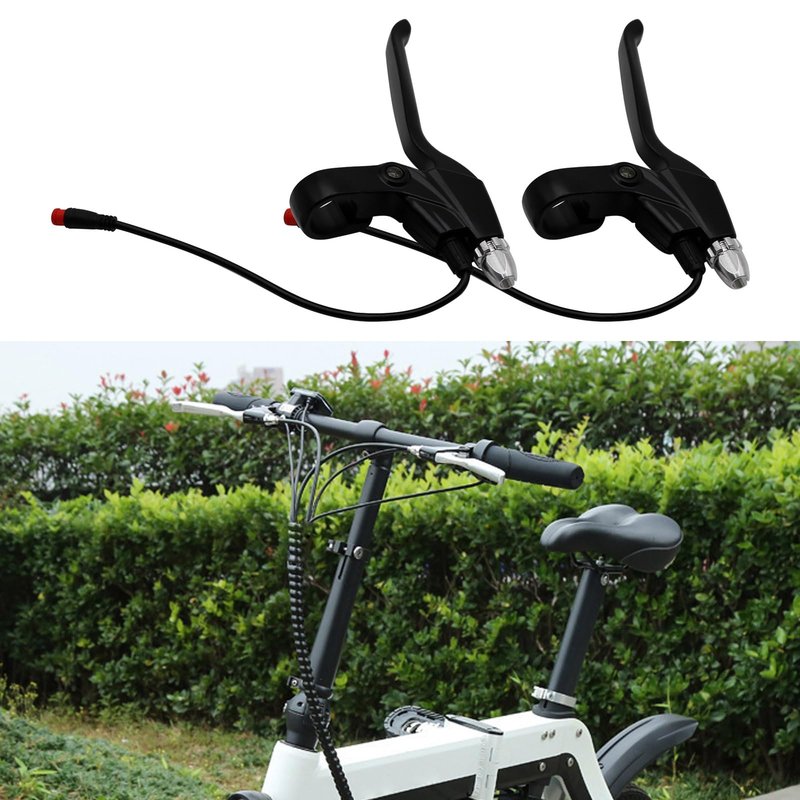 Zreneyfex 108PDD Ebike Brake Lever Set 2 Pin Male Brake Levers, Left and Right Power Off Handle Accessories for Electric Bike