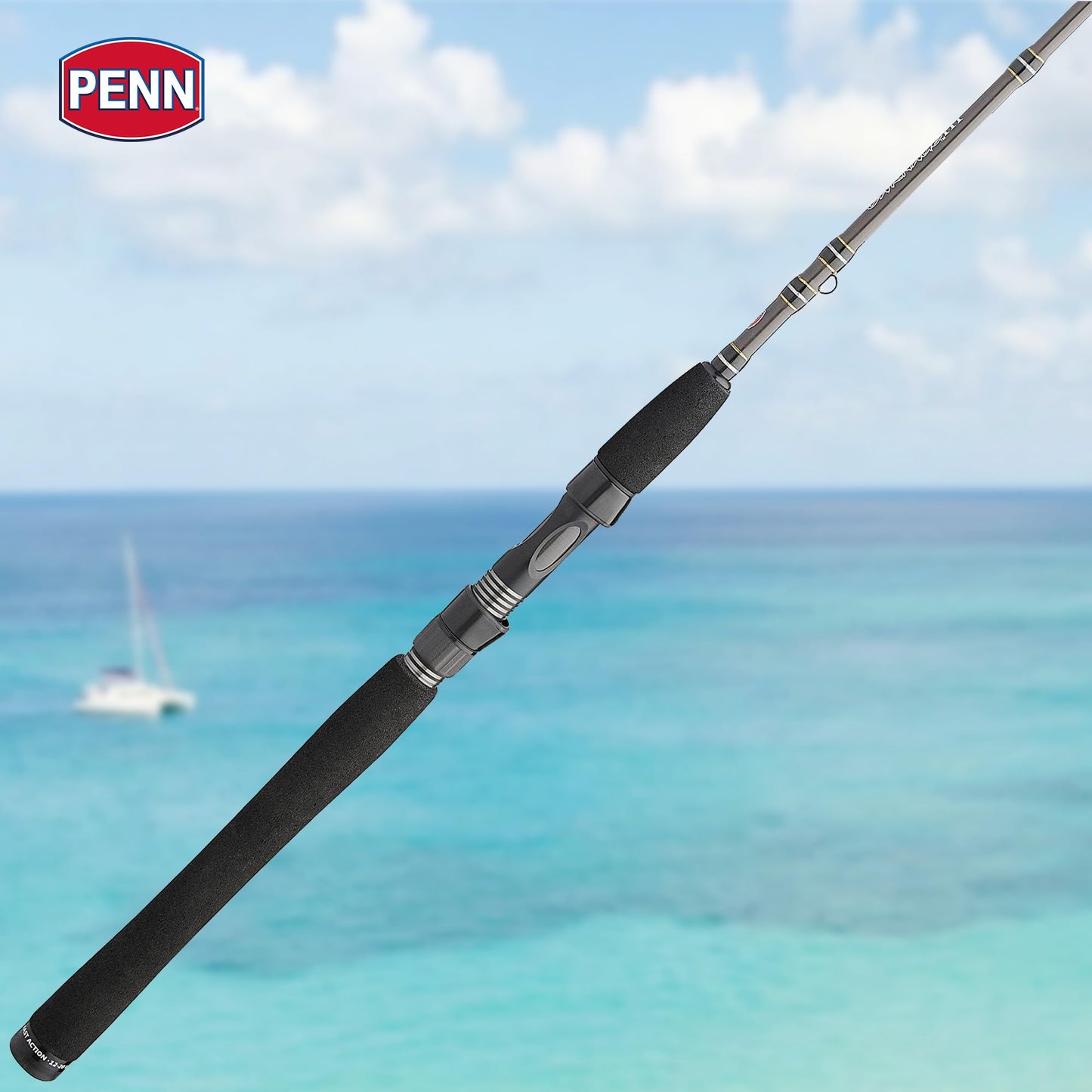 Penn Carnage III Inshore Spinning Fishing Rod, Silver/Black/Gold, 7' - Medium Heavy - 1pc