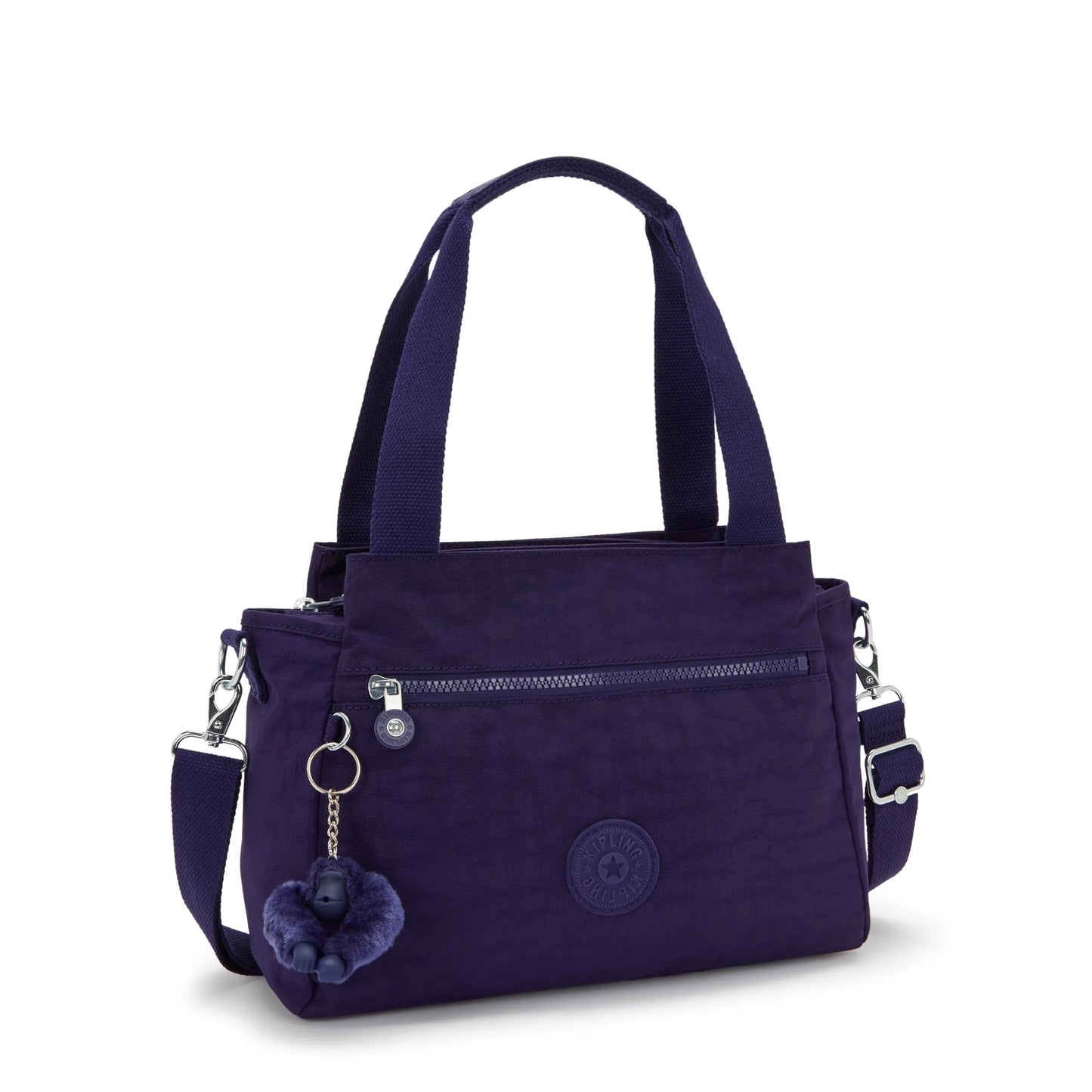 Kipling Women's Elysia Crossbody Bag, Lightweight, Multi-Compartment Magnetic Snap Pockets, Shoulder Bag – Moonlit Blue