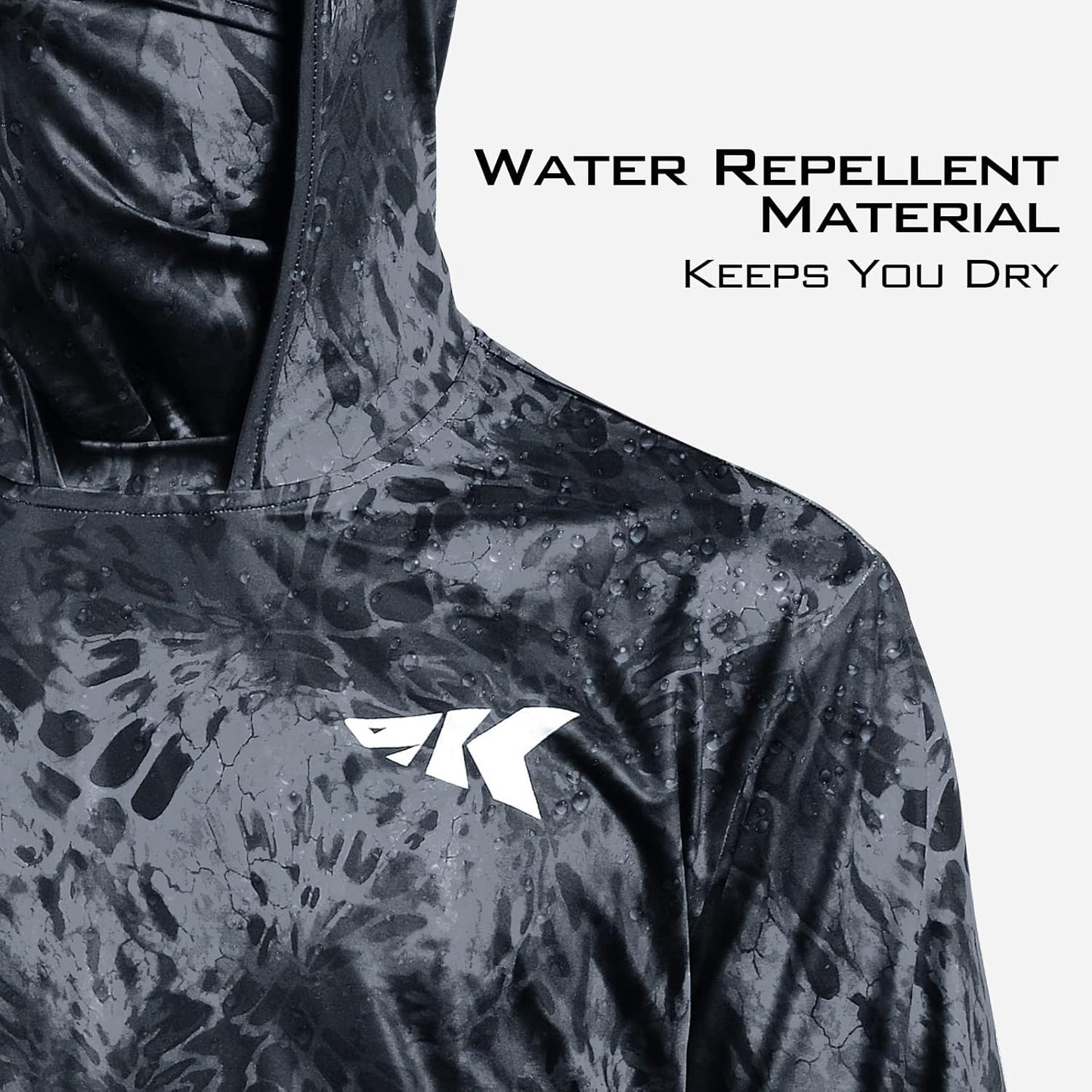 KastKing Men's UPF 50 Long Sleeve Fishing Hoodie - UV Protection, Lightweight & Comfortable