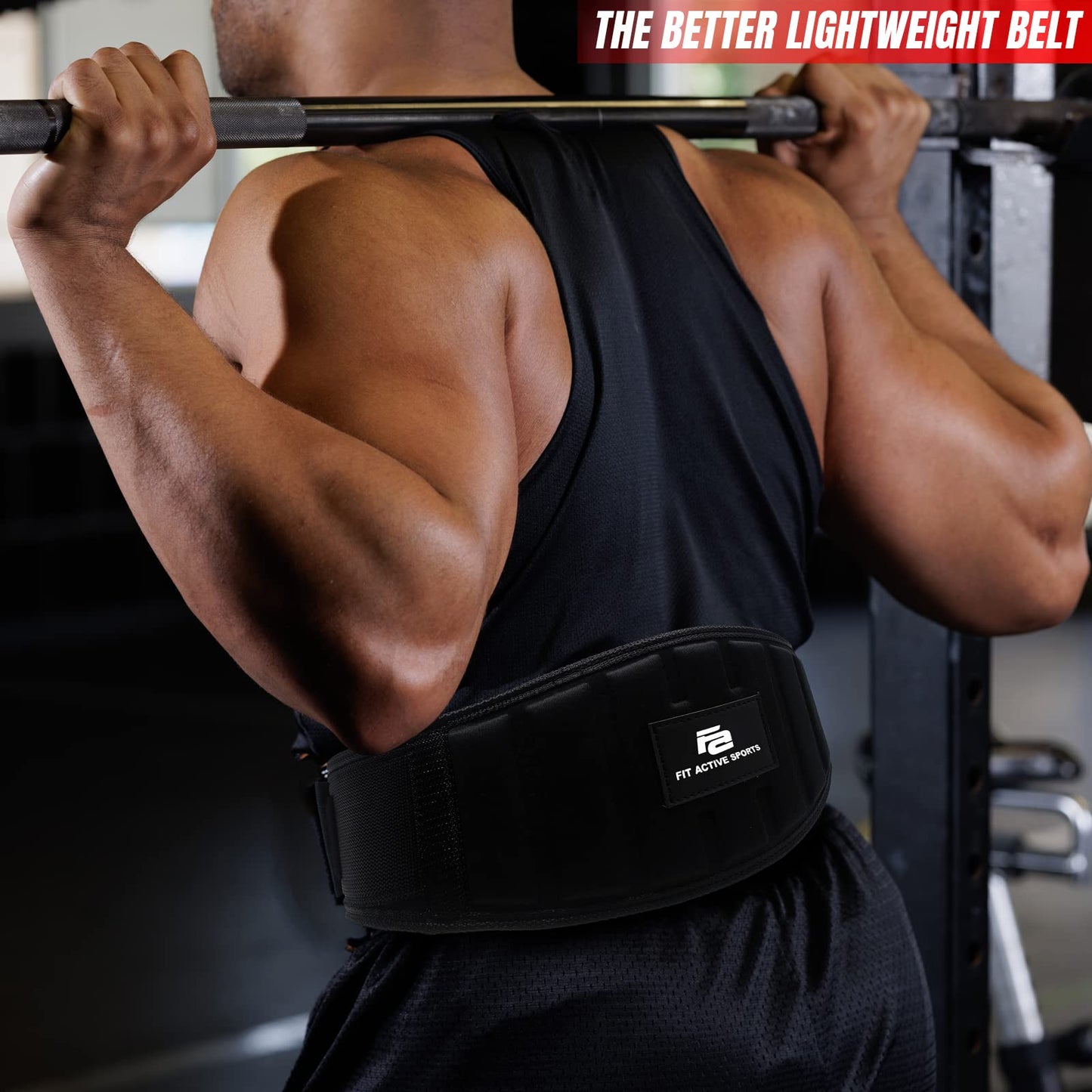 Fit Active Sports Professional Neoprene Weight Lifting Belt for Men and Women | Durable, Comfortable, and Fully Adjustable with Buckle | Maximum Back Support and Injury Prevention (Black, XS)
