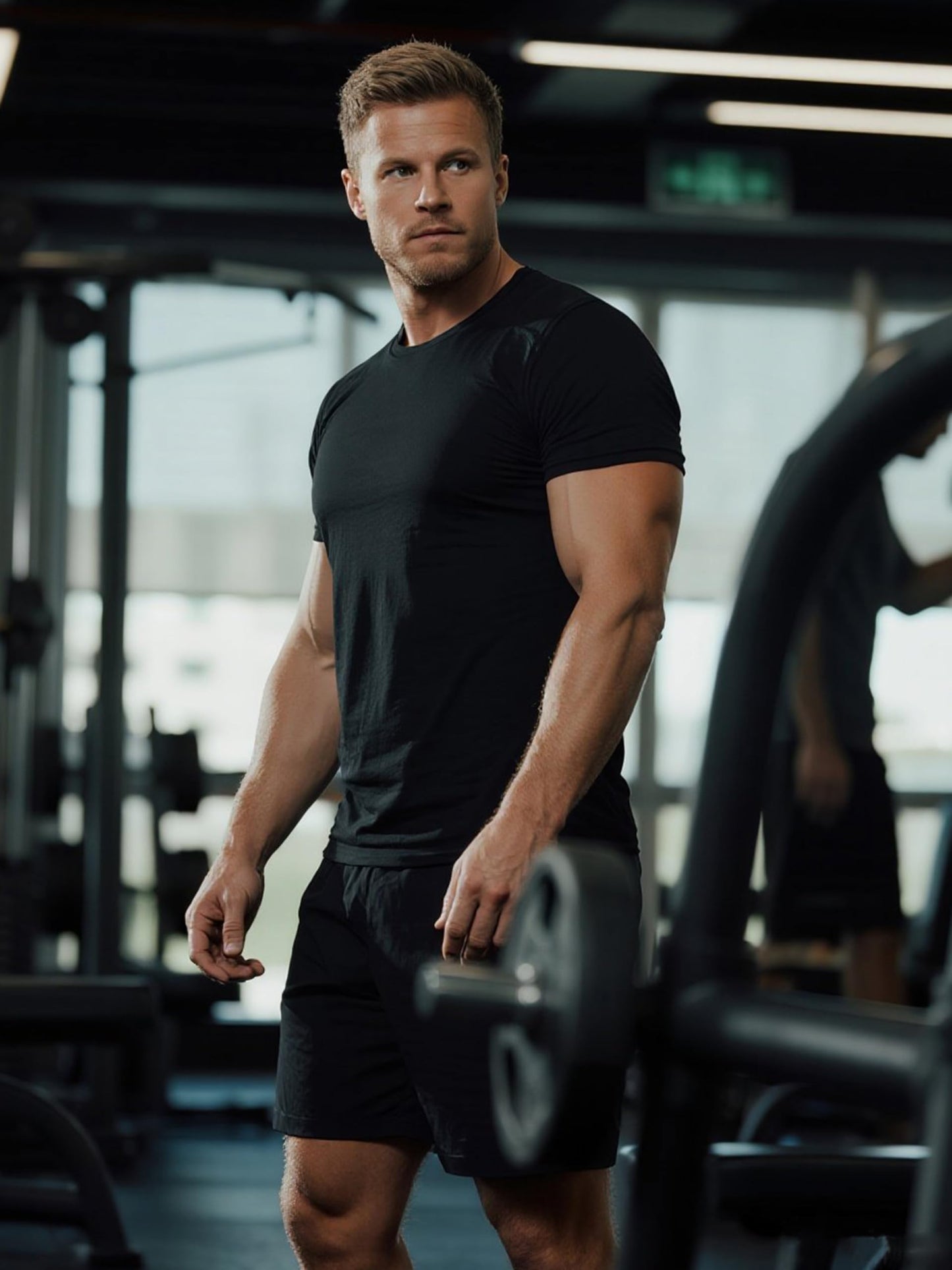 Quazia 3 Pack Men's Dry Fit Shirts, Moisture Wicking Tees, Mesh Breathable Athletic Workout Fitness Short Sleeve High Performance Stretchable Casual Gym Cooling Shirts for Men, XL