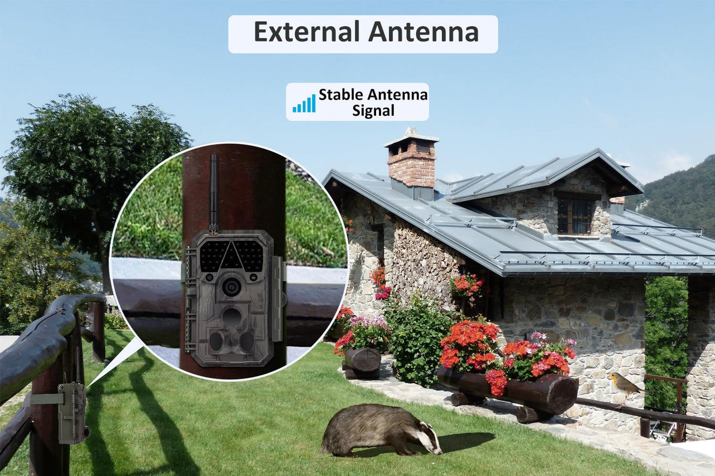Meidase Trail Camera P100P, WiFi Bluetooth (Non-Cellular), Rechargeable, 48MP 1296p, 100ft No-Glow Night Vision, IP66 Waterproof, Fast 0.1s Trigger Speed Motion Activated, Camo