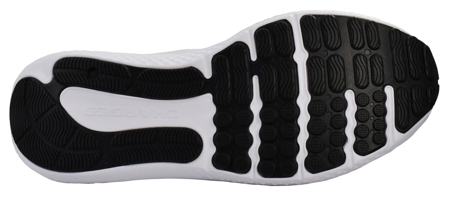 Under Armour Men's Charged Rogue 4 Sneaker, White/Black/Green Mode, 11.5