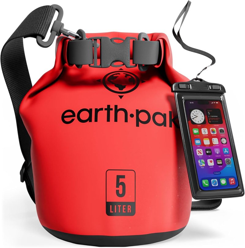 Waterproof Dry Bag - Roll Top Backpack Sack for Kayaking | Includes Waterproof Phone Case