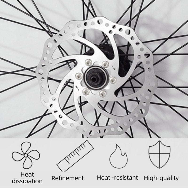 Niiyen 160mm Bicycle Disc Brake Rotor Stainless Steel Bicycle Rotors Mountain Bike Flange Disc Brake Kit Threaded Hubs Brake Disc Rotor Flange Adapter with 6 Bolts
