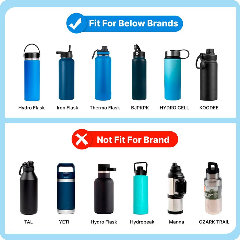 Bluwing 2 Pack Straw Lid for Hydro Flask Wide Mouth 12-64oz, Replacement Lid With Straw for Hydroflask, Iron Flask, Thermoflask, koodee Wide Mouth Bottles