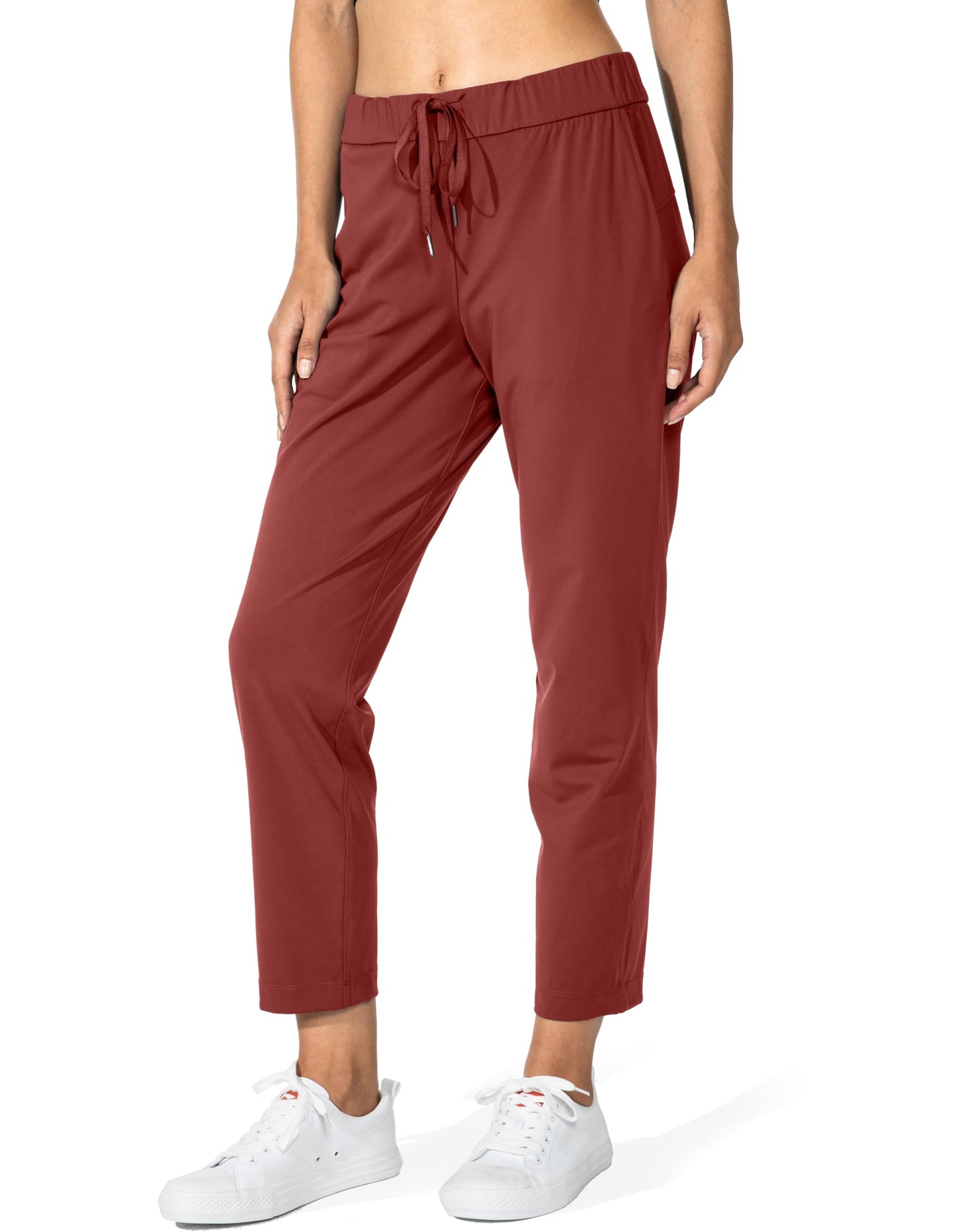 G Gradual Women's Pants with Deep Pockets 7/8 Stretch Sweatpants for Women Athletic, Golf, Lounge, Work (Savannah, Large)