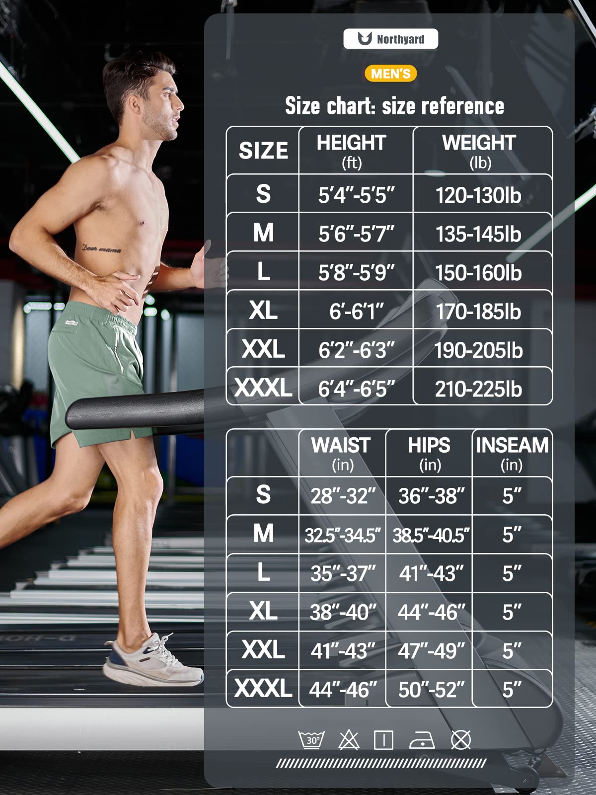 NORTHYARD Men's Running Athletic Shorts 5"/ 7"/ 9" Workout Gym Short Tennis Quick Dry Active Sport Hiking Basketball-5'' LODENFROST-L