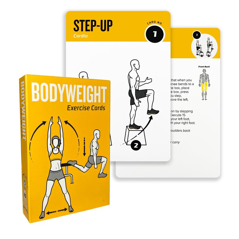 ELAORY Cable Workout Cards, 62 Exercises Cards Deck Large Size 5" x 3.5" Fitness Cards for Women & Men, Beginner Fitness Guide to Training Exercises at Home or Gym