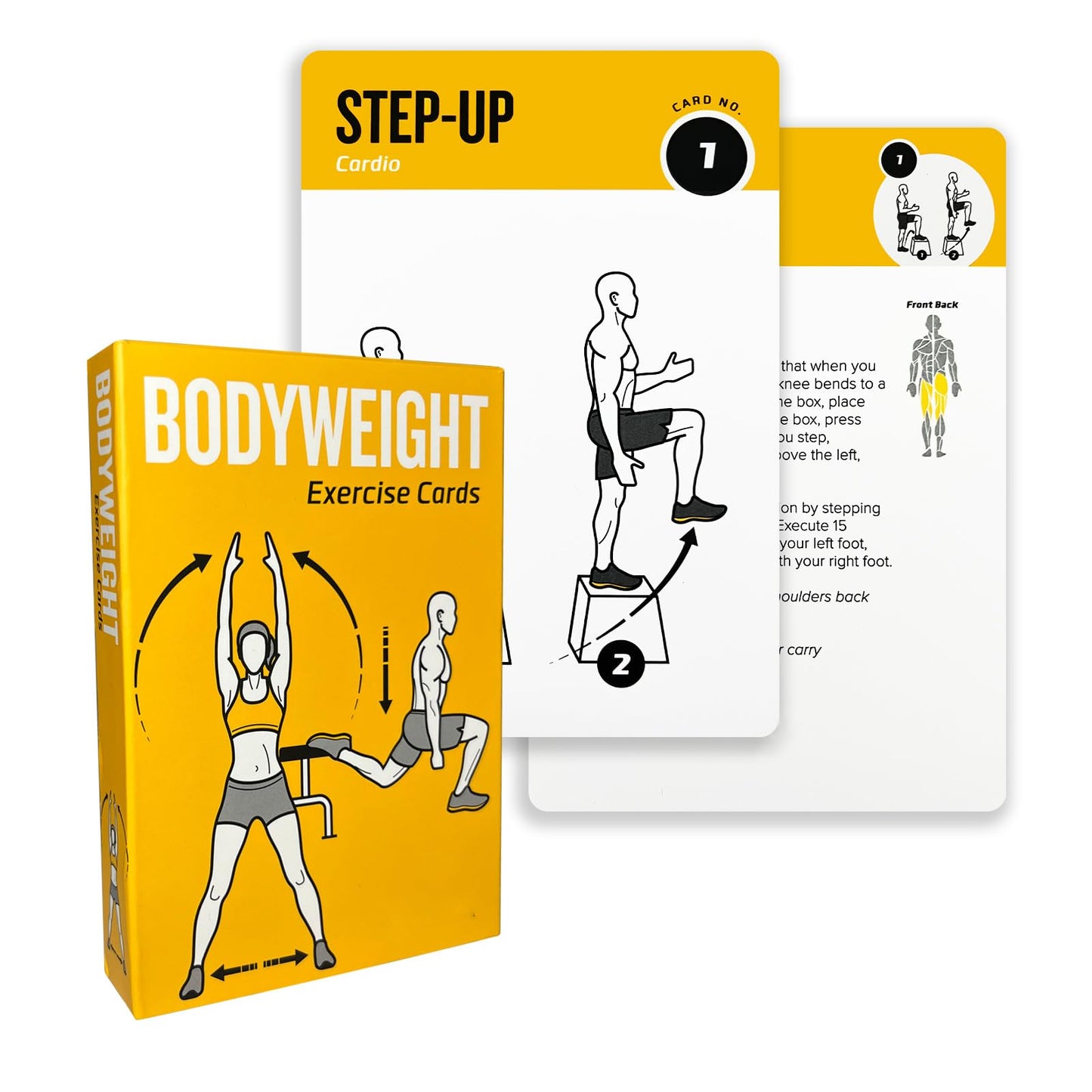 MOVASEE Resistance Belt Workout Cards, 62 Exercises Cards Deck Large Size 5" x 3.5" Fitness Cards for Women & Men, Beginner Fitness Guide to Training Exercises at Home or Gym