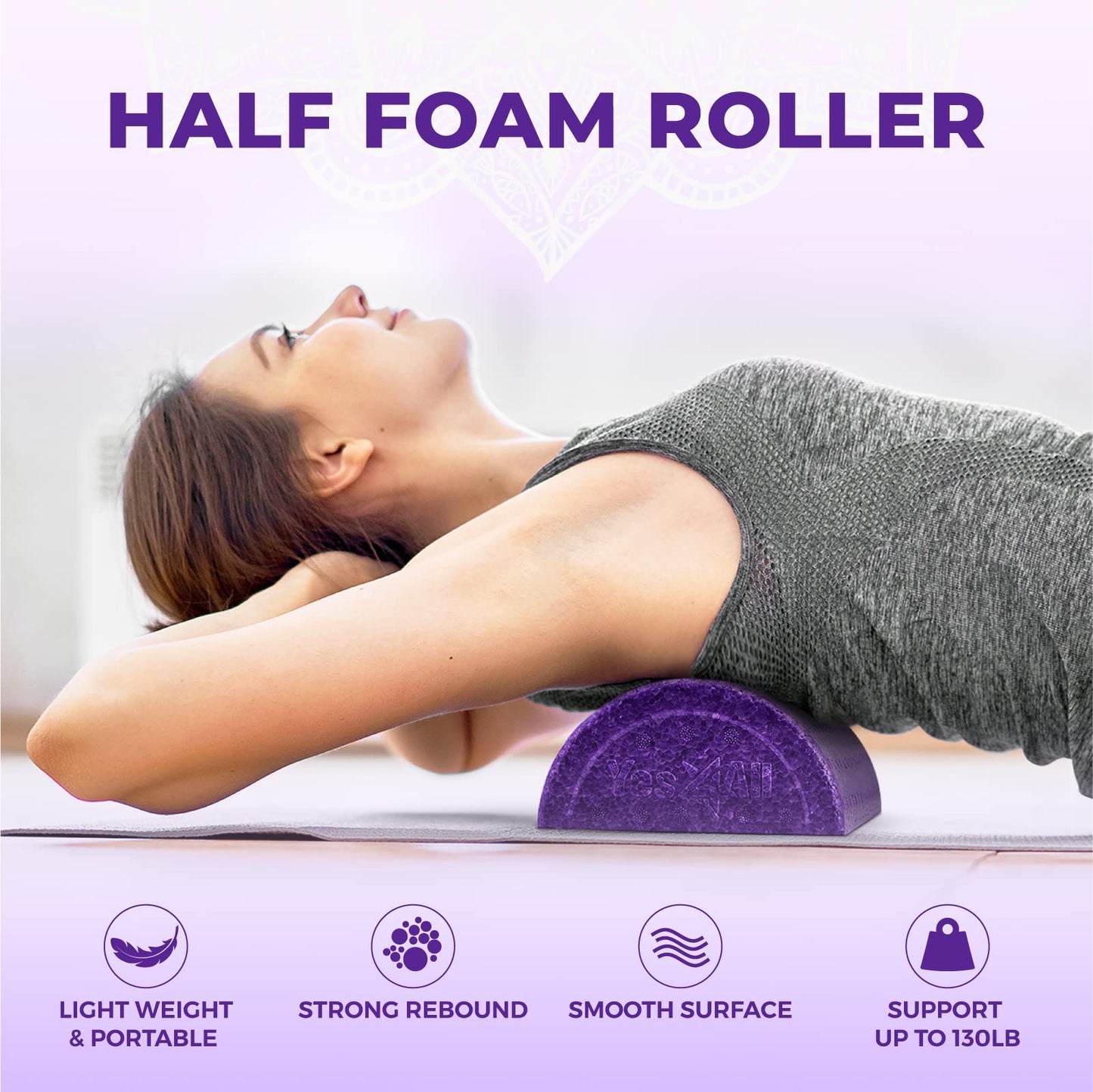 Yes4All Half Roller EPP - Purple - 12 inch