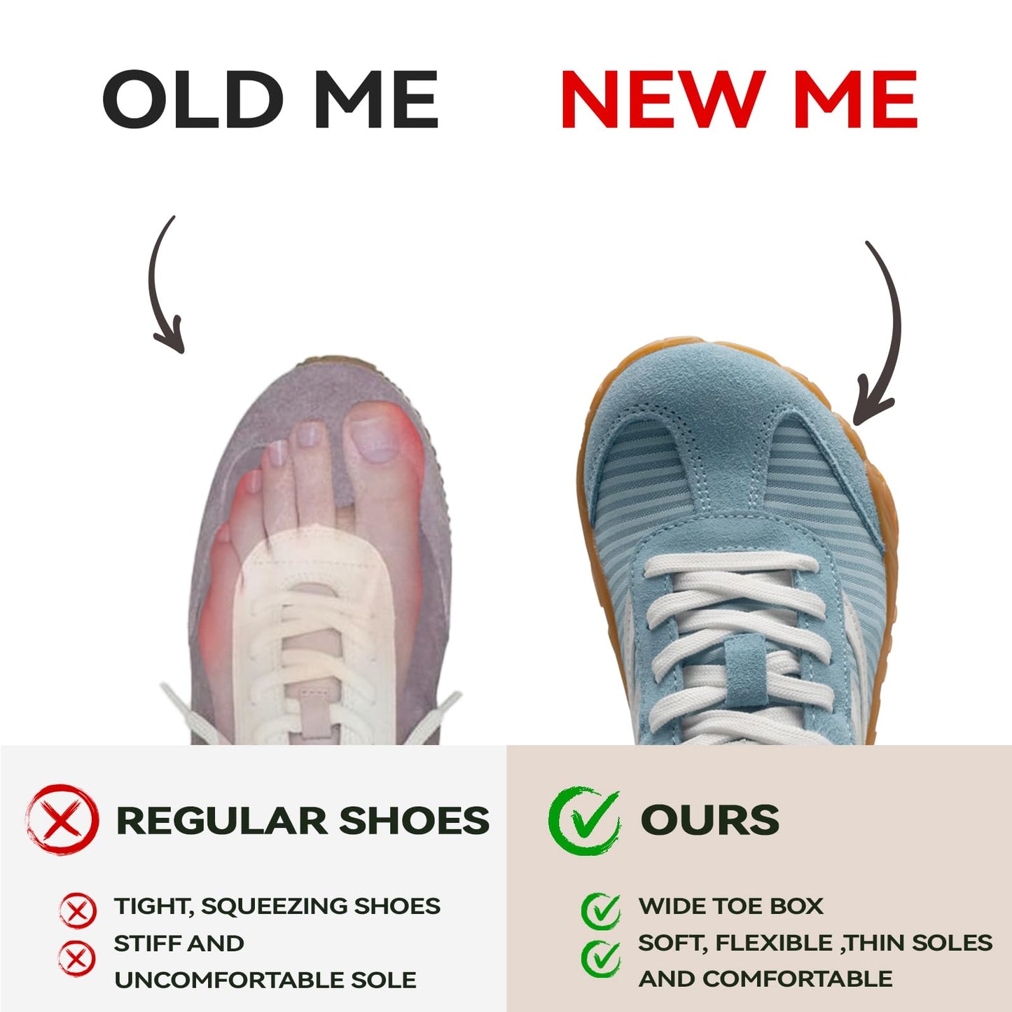Barefoot Shoes Women Casual Sneakers,Wide Toe Box Shoes Women Zero Drop Barefoot Shoe Men,Minimalist Trail Running Shoe,Non-Slip Lightweight Breathable Comfortable Fashion Walking Hiking Shoes Unisex